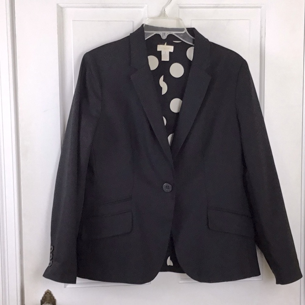Chicos One-Button Blazer Black Size M